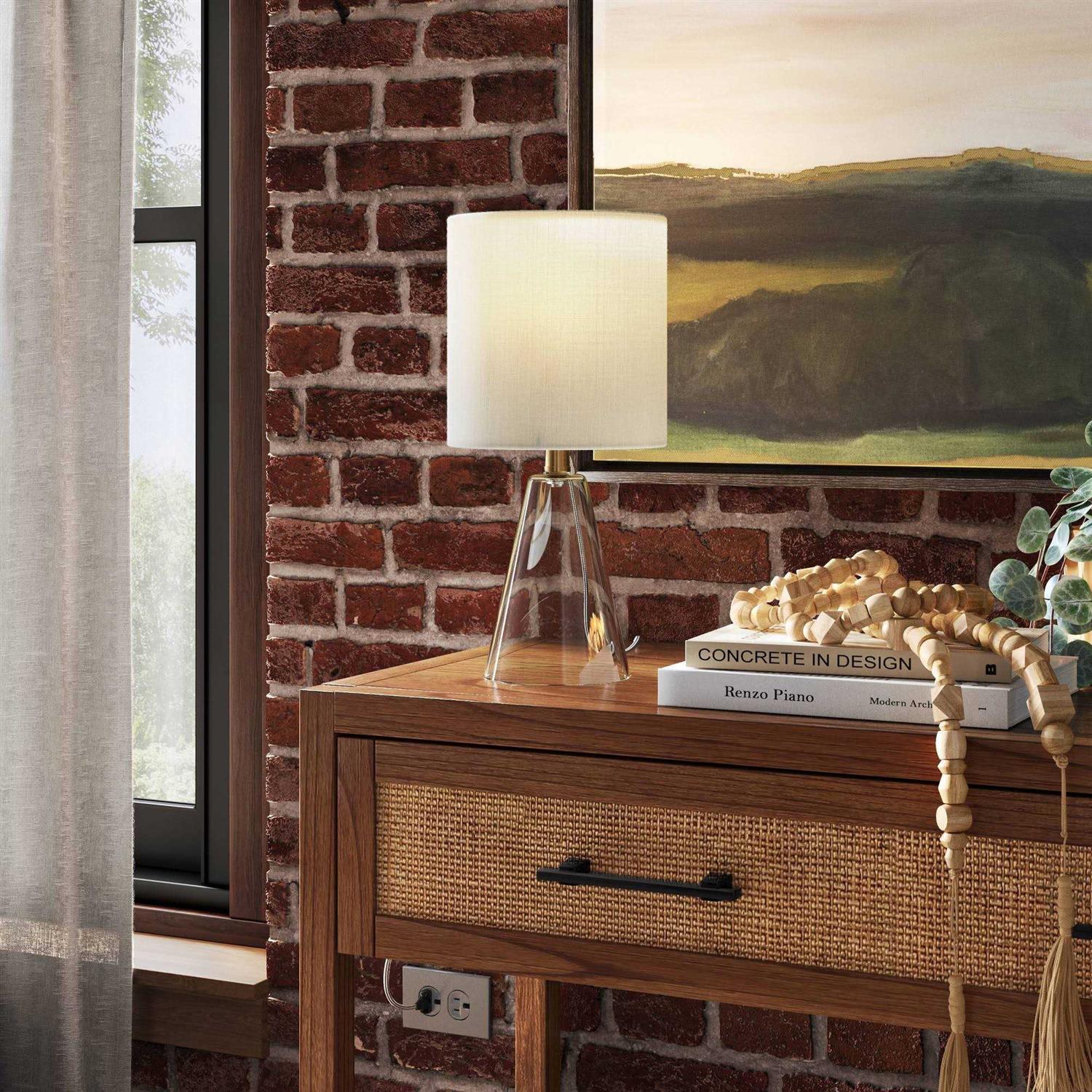 Threshold Glass Cone Mini Table Lamp Clear - Image 2