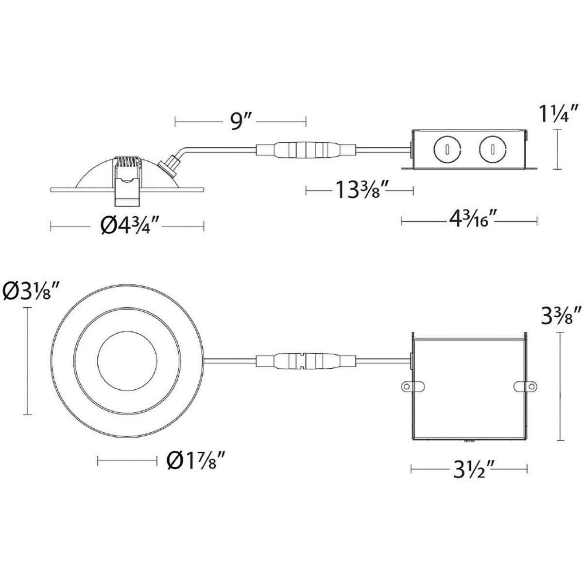 WAC Lighting Lotos Four in. LED Round Adjustable Recessed Light Kit R4ERAR-W9CS-WT - Image 2