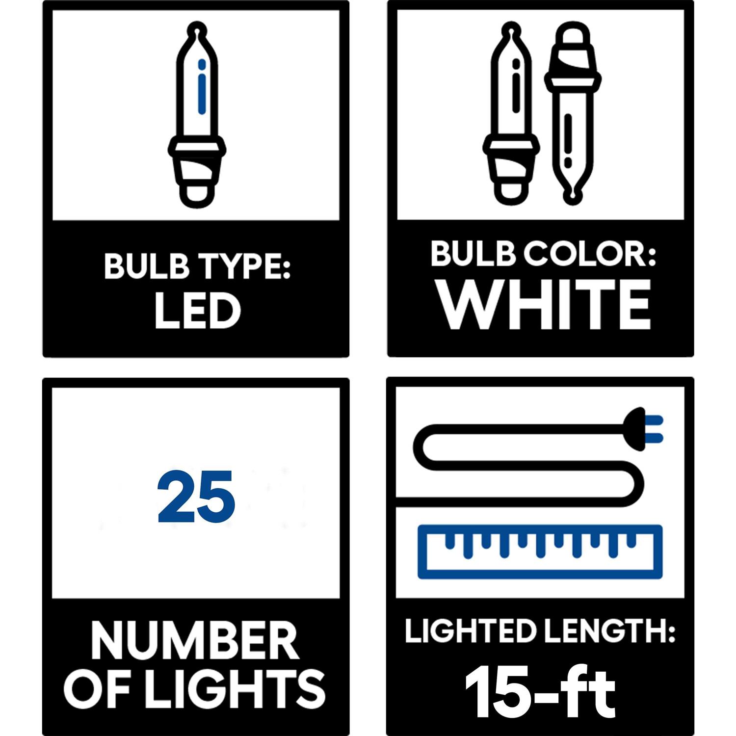 Vickerman 25 G30 LED Light on Green Wire - Image 4
