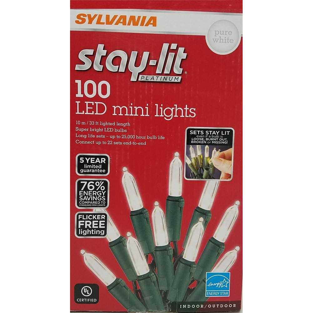 Sylvania Stay-Lit Platinum 100 LED Mini Lights Pure - Image 4