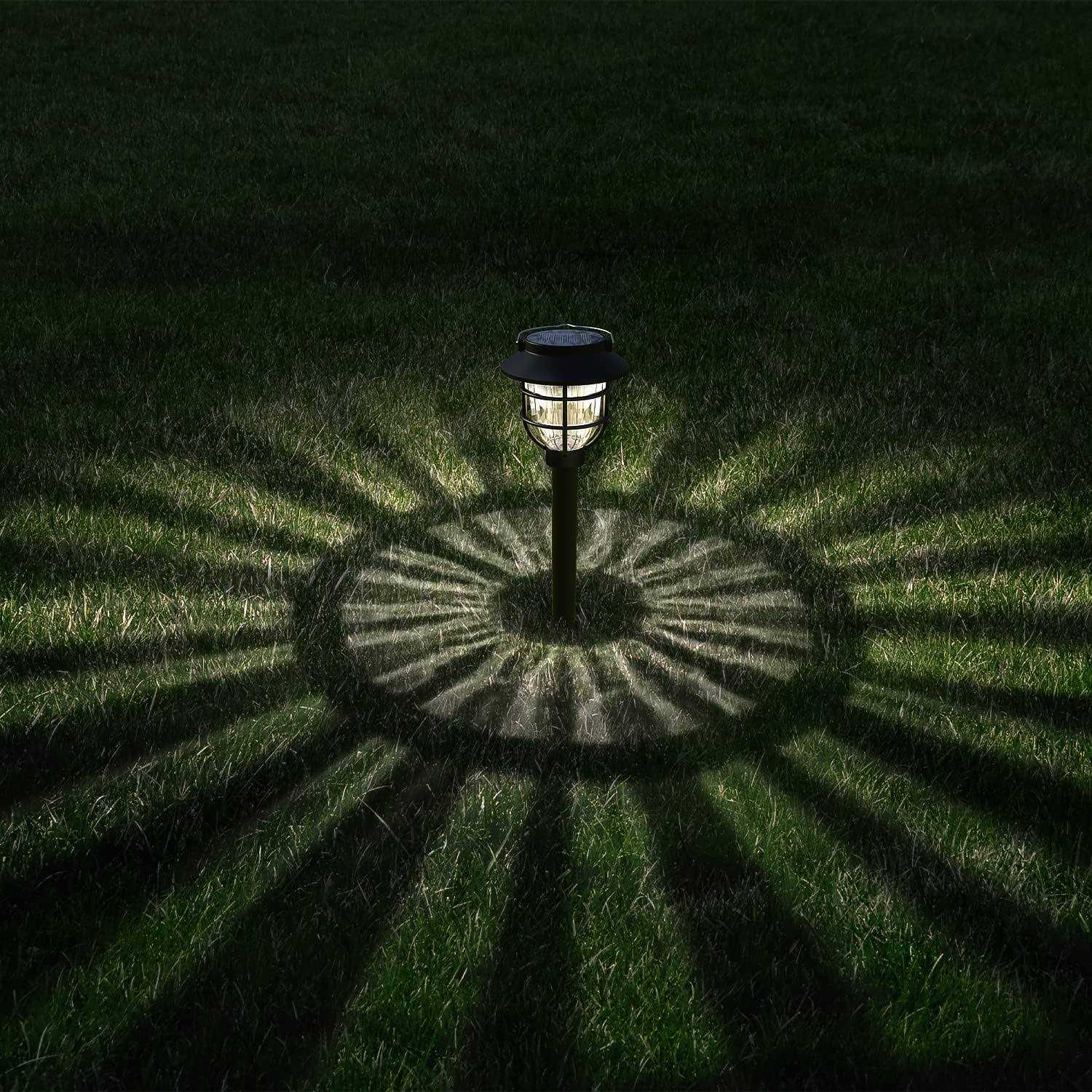 Springwind 10 Pack Solar Pathway Lights Outdoor Bright Solar Powered Garden Lights with Warm White LED - Image 3