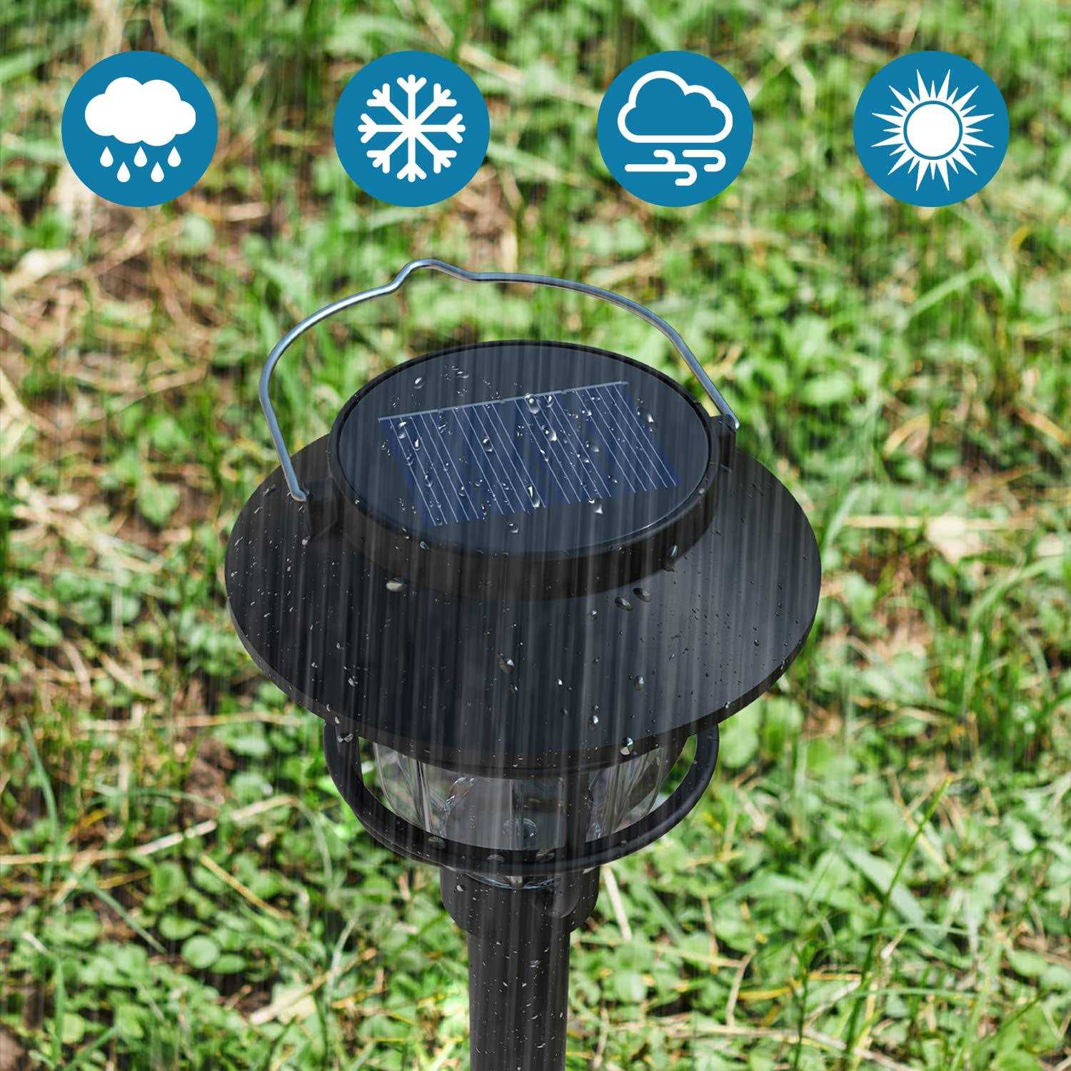Springwind 10 Pack Solar Pathway Lights Outdoor Bright Solar Powered Garden Lights with Warm White LED - Image 4