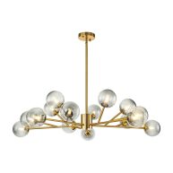 RRTYO 15-Light Modern Sputnik Branch Cluster Glass Globe Bubble Chandelier