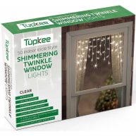 Tupkee Shimmering Twinkle Window Icicle Lights 3 Feet 50 Clear Incandescent Christmas Indoor Outdoor Random Twinkle Icicle Lights