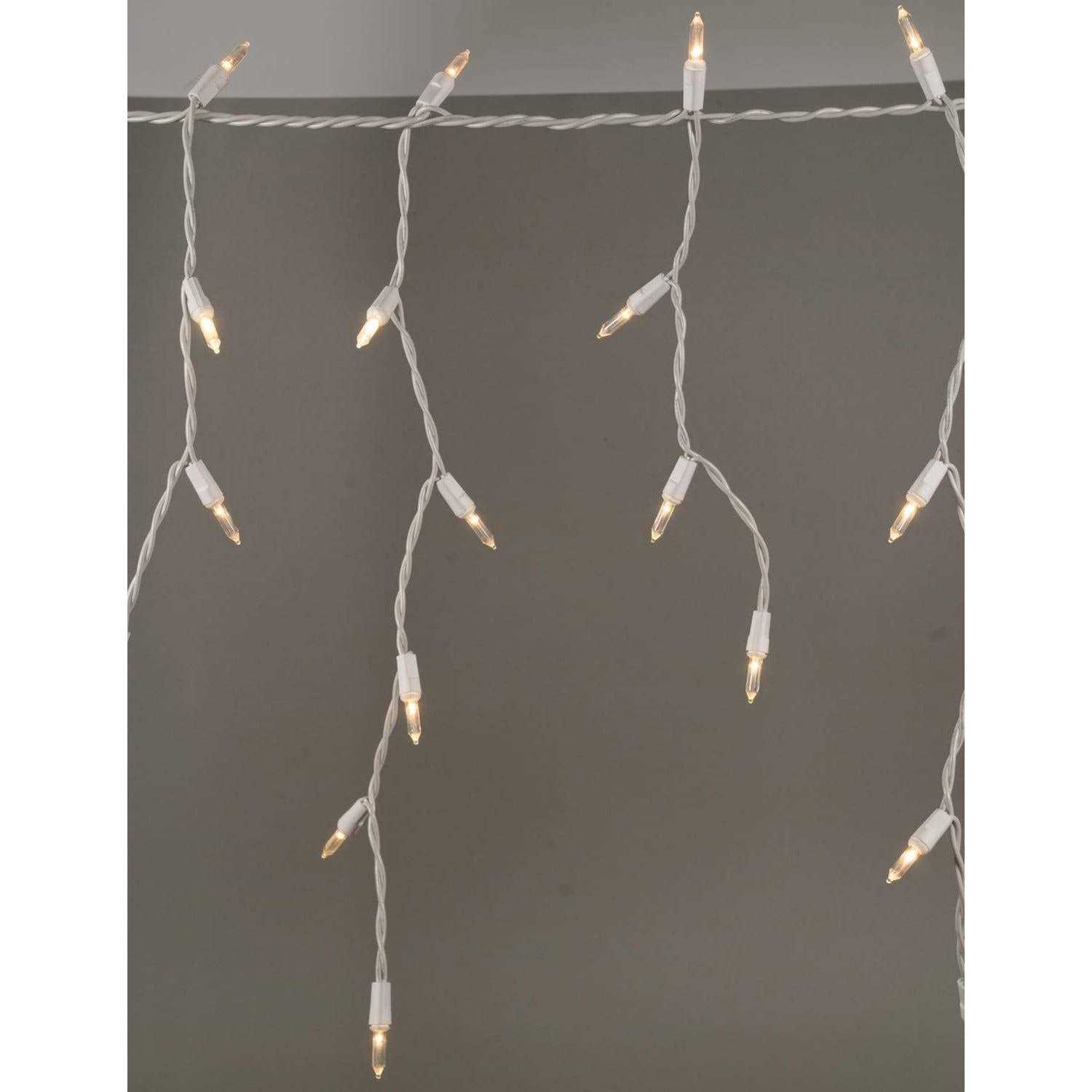 Tupkee Shimmering Twinkle Window Icicle Lights 3 Feet 50 Clear Incandescent Christmas Indoor Outdoor Random Twinkle Icicle Lights - Image 3