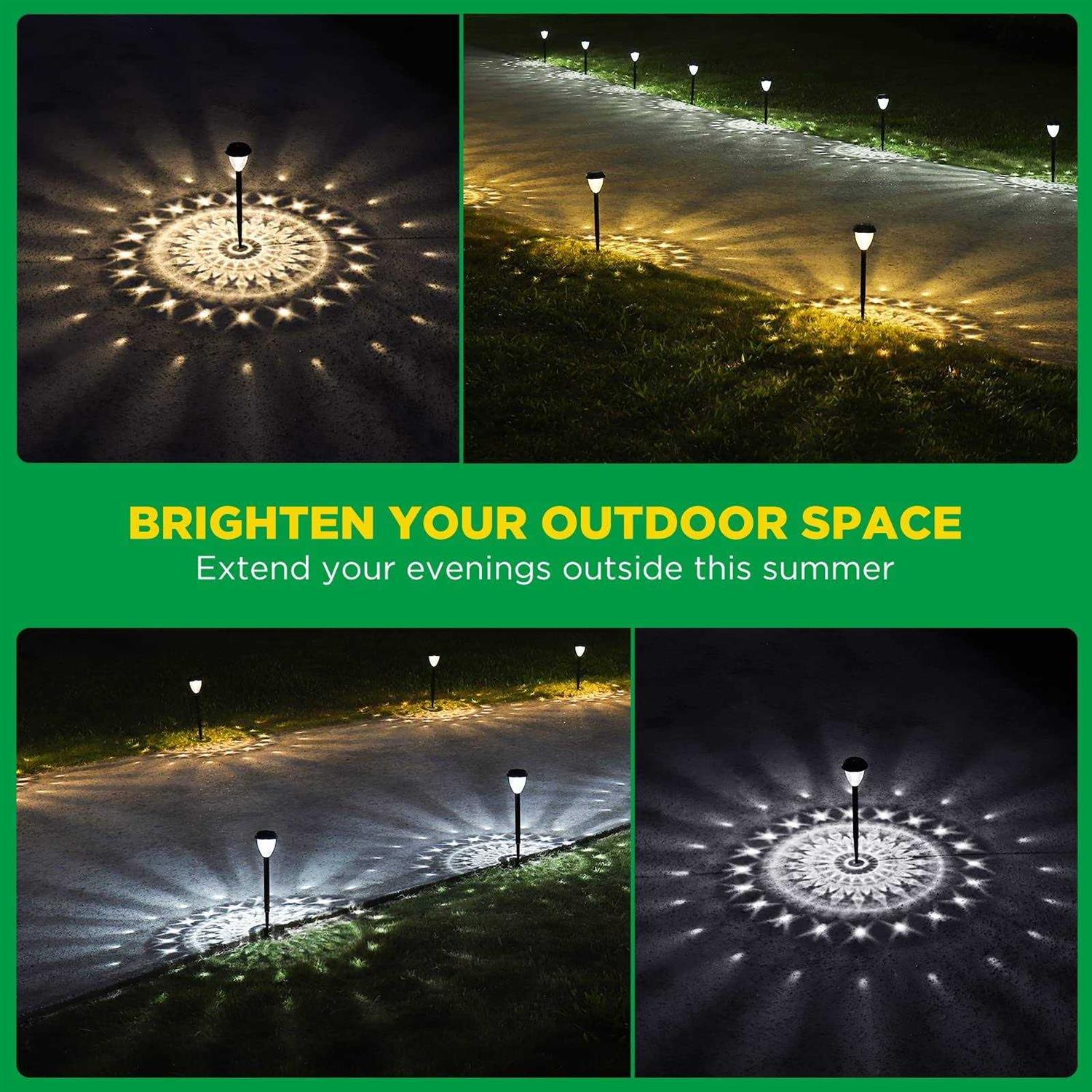 URAGO Super Bright Solar Lights Waterproof 10 Pack Dusk to Dawn Up to 12 Hrs Solar Powered - Image 2