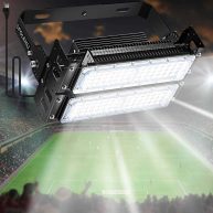Spolehli LED Stadium Flood Lights 600W Equivalent 16000LM Super Bright Five-Year WAR-RANTY LED Arena Lights 85-305V IP66 Waterproof 6500K Daylight