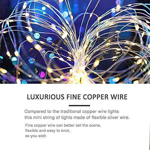 String Lights Waterproof Led String Lights,2 Pack 20ft 60 Led Festival Decorations Crafting Battery Powered Copper Wire Starry Fairy Lights - Image 4