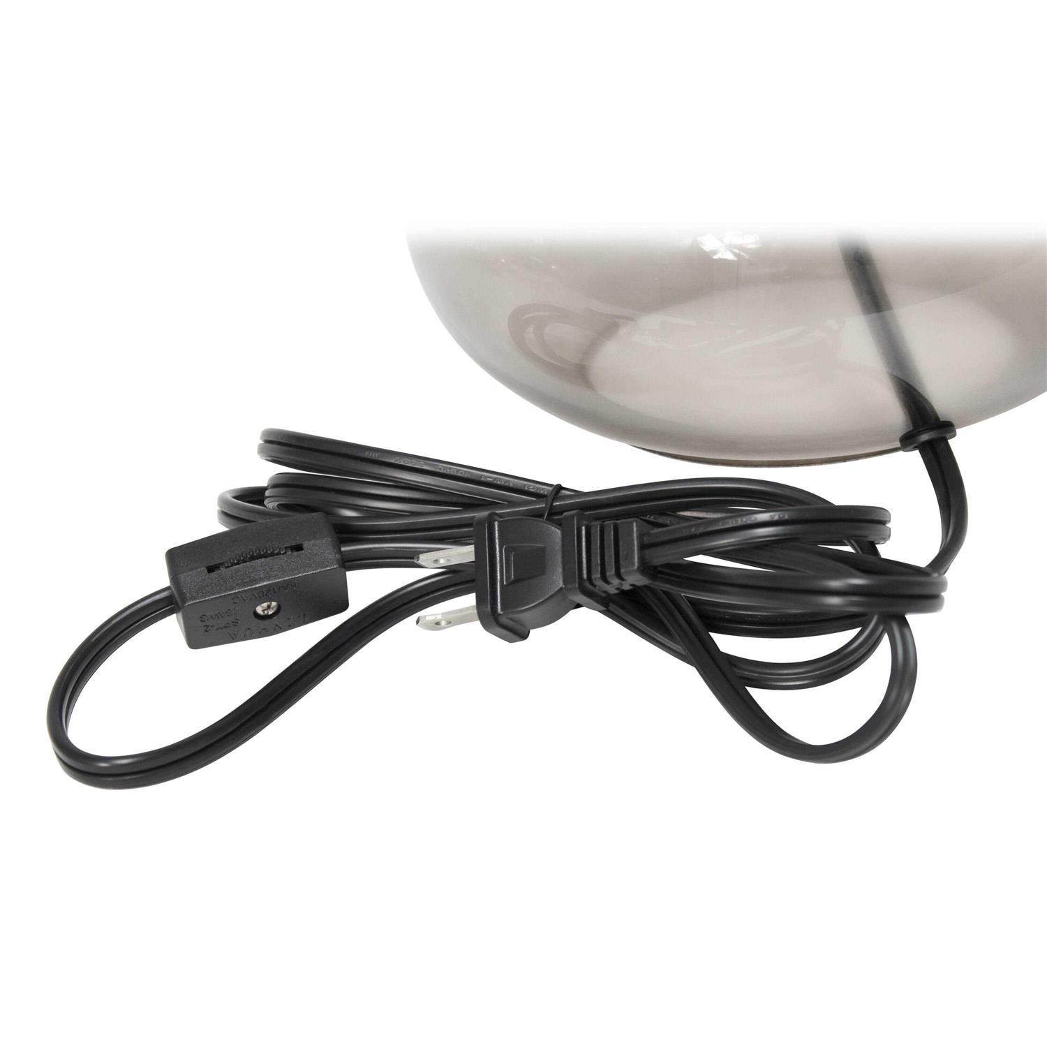 Simple Designs Glass Raindrop Table Lamp with Fabric Shade - Image 2