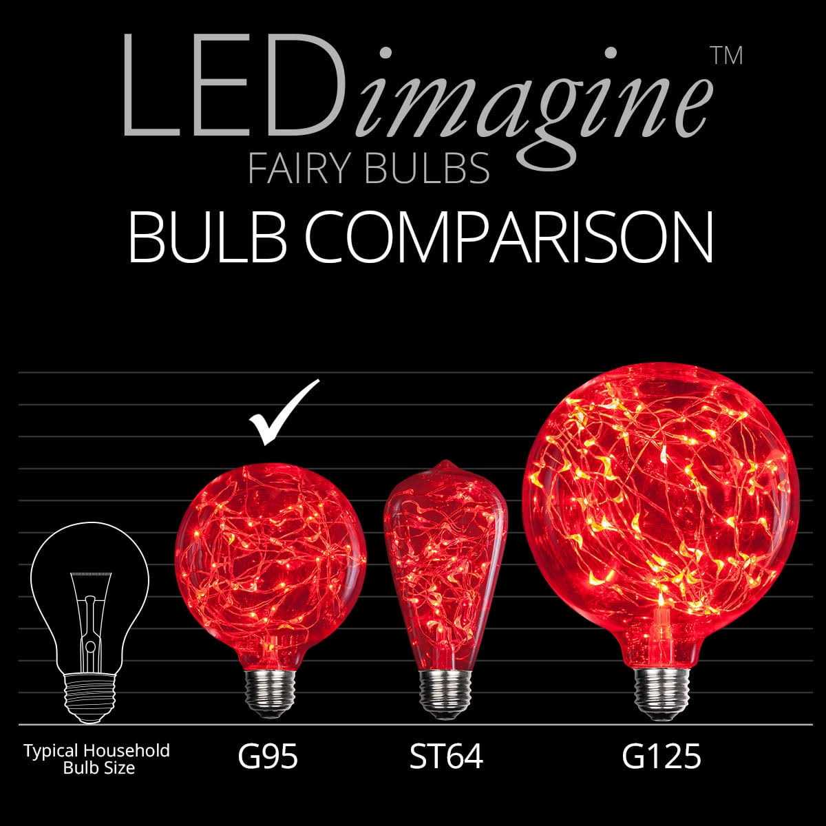Wintergreen Lighting G95 120V LEDimagine TM Fairy Light Bulb - Image 2