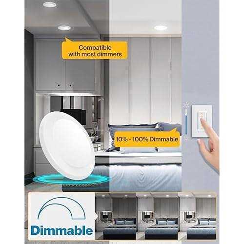 Sunco Lighting 5 inch / 6 inch Flush Mount Disk LED Downlight - Image 3