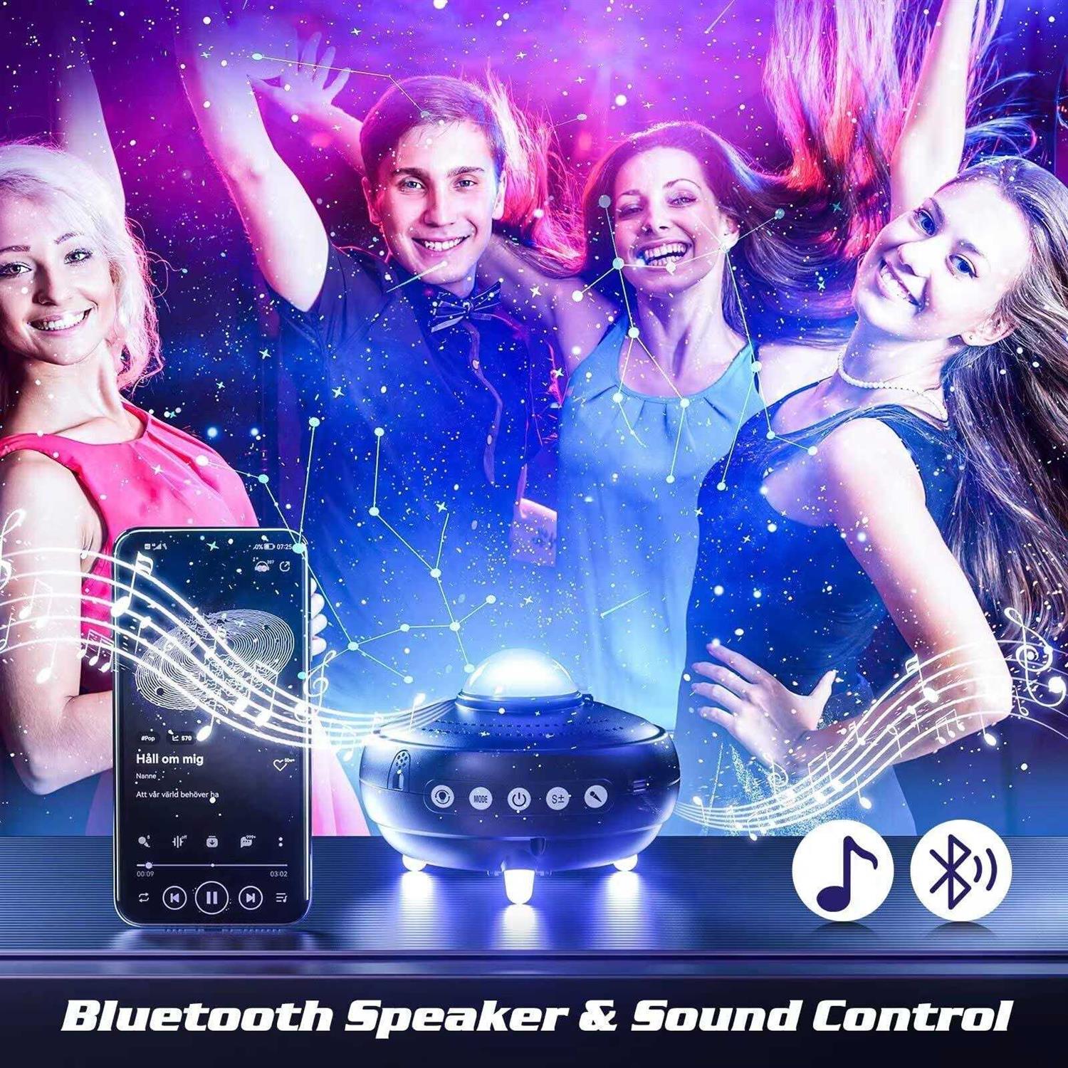 Star Projector, Galaxy Projector Night Light with 12 Constellations and 15 Planets Galaxy Light Projector with Bluetooth Music Speaker & Voice and - Image 2