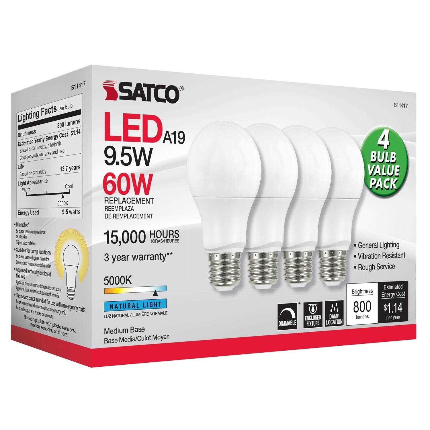 Satco A19 Medium LED Bulb - Image 3