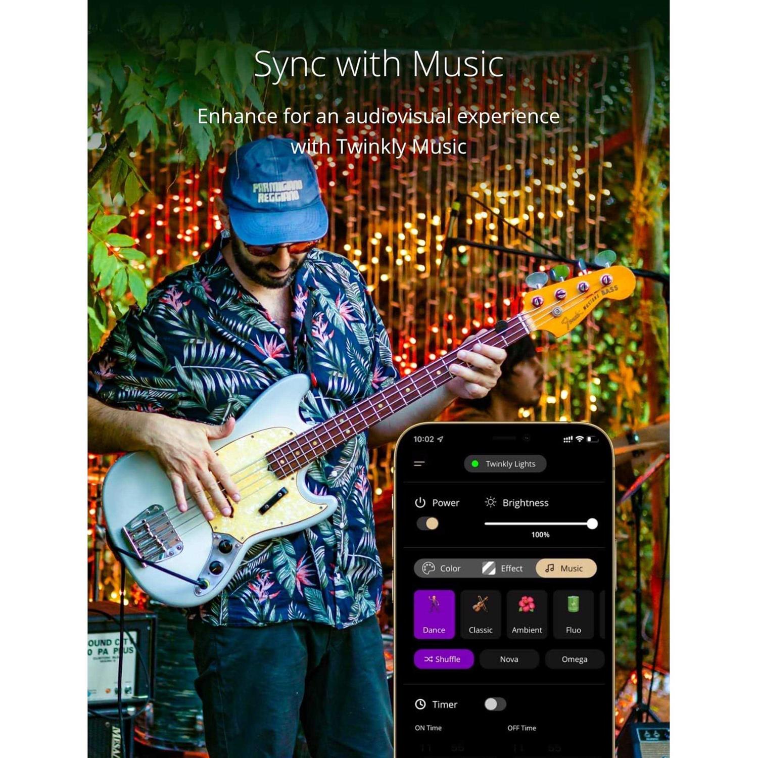 Twinkly Curtain App-Controlled Smart LED Christmas Lights 210 RGB+W - Image 3