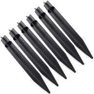 SDTC Tech 8.26 Inch / 21cm ABS Ground Spikes Solar Torch Light Garden Plastic Ground Stakes for Garden Light Pathway Markers