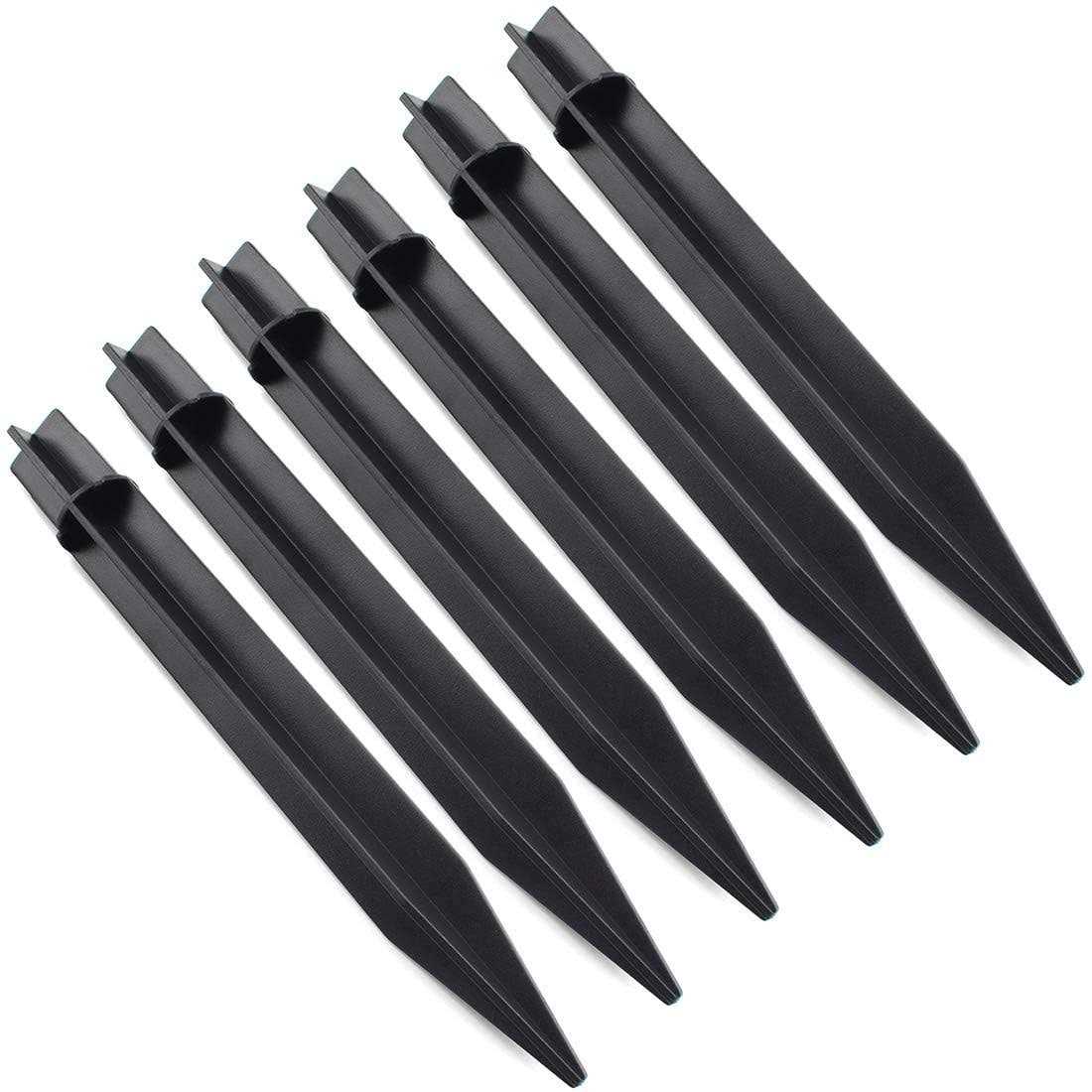 SDTC Tech 8.26 Inch / 21cm ABS Ground Spikes Solar Torch Light Garden Plastic Ground Stakes for Garden Light Pathway Markers