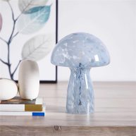 Urban Shop Novelty Glass Mushroom Lamp