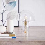 Urban Shop Novelty Glass Mushroom Lamp