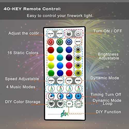 Smart Firework LED Lights, Music Sync LED Lights for Bedroom, Dream Color Changing Party Lights - Image 4