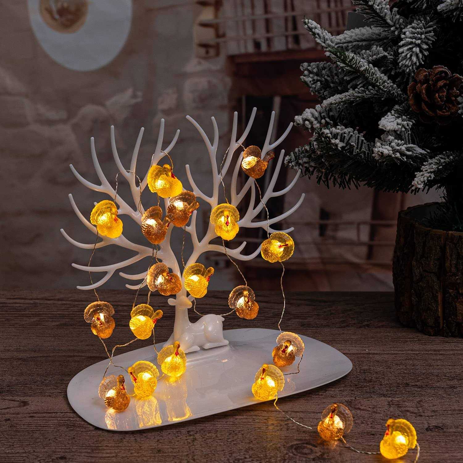 U.i Station Thanksgiving Turkey String Lights for Fall Harvest Theme - Image 3