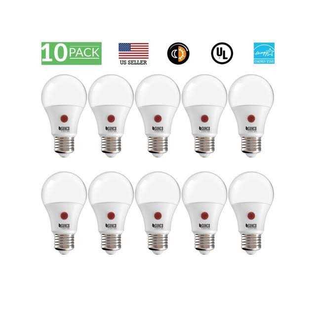 Sunco Lighting A19 Dusk to Dawn 9W LED Light Bulb