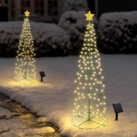 Touch Of ECO Solar LED Metal Christmas Tree Light Decoration