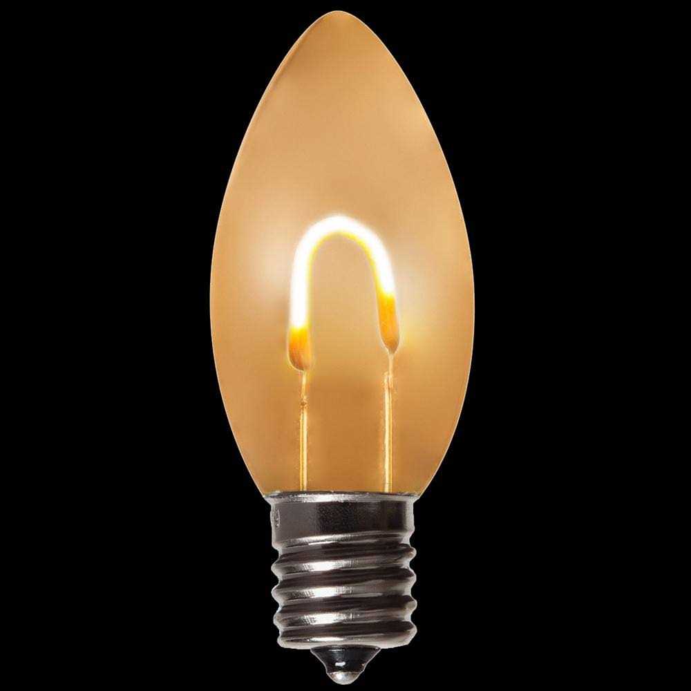 Wintergreen Lighting FlexFilament C9 LED Shatterproof Vintage Edison Christmas Light Bulbs - Image 3