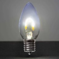 Wintergreen Lighting FlexFilament C9 LED Shatterproof Vintage Edison Christmas Light Bulbs