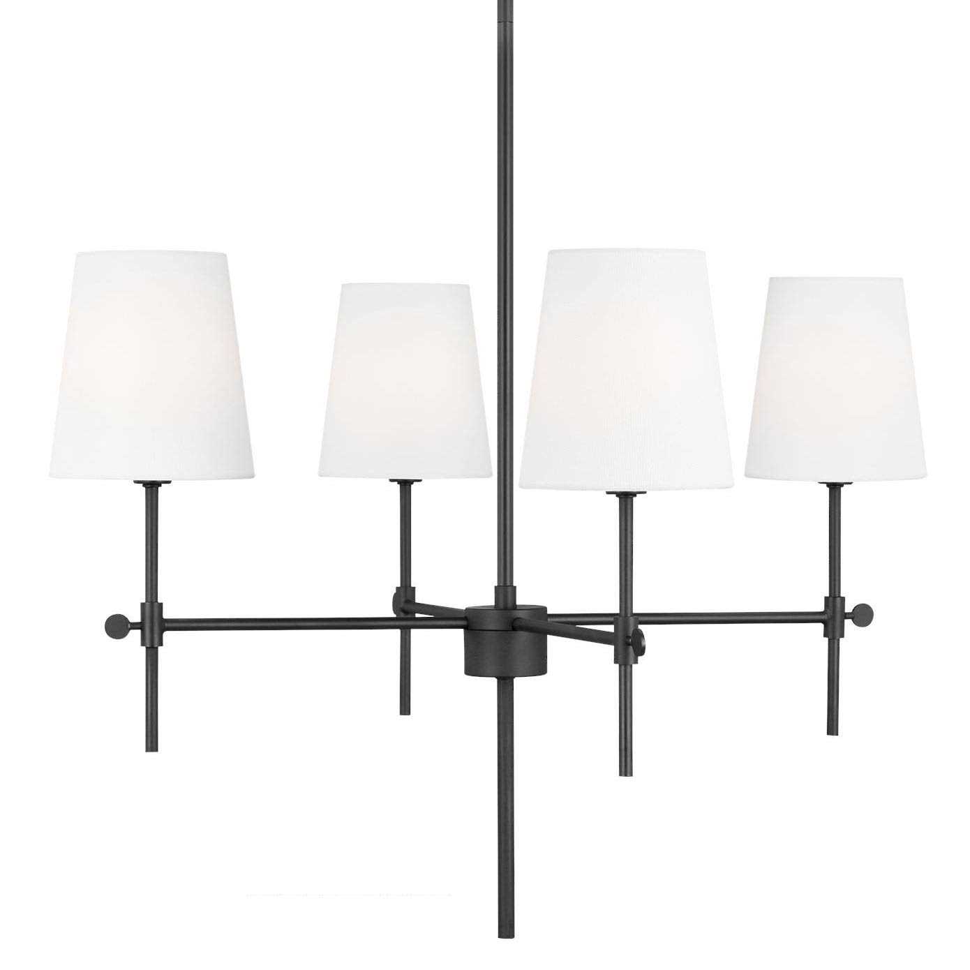 Visual Comfort Studio Baker Four Light Chandelier Brushed Nickel - Image 2