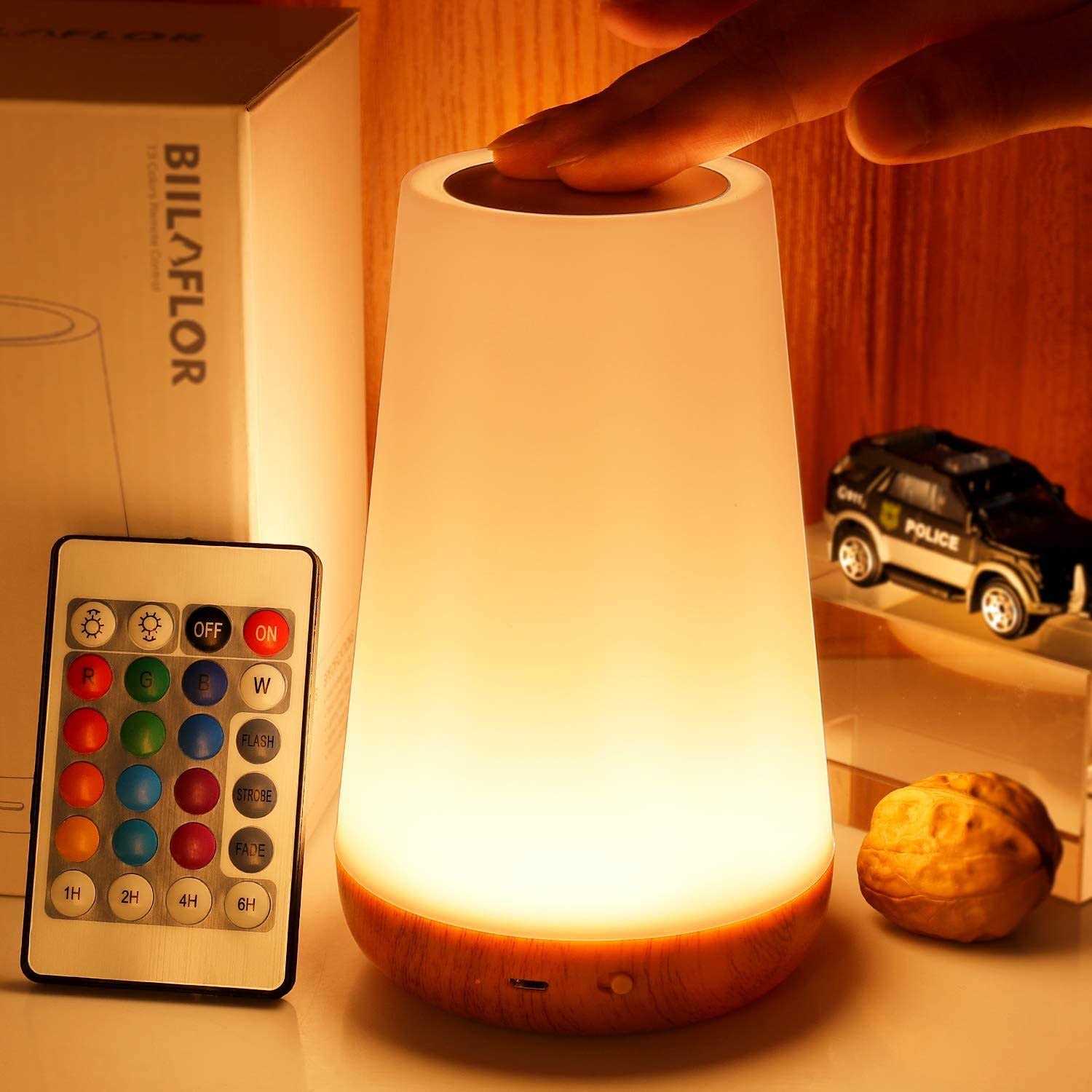 THAUSDAS Night Light Dimmable Touch Lamp For Bedroom Portable Table Bedside Lamp
