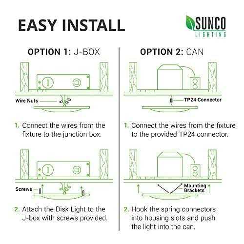 Sunco Lighting 24 Pack 5 Inch / 6 Inch Flush Mount Disk LED Downlight - Image 5