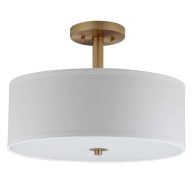 Safavieh Clara 3 Light 16 in. Dia. Semi Flush Drum Light