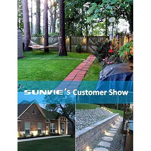 Sunvie 12W Low Voltage LED Landscape Lights with Connectors Outdoor 12V Super Warm White Waterproof Garden Pathway Lights Wall Tree Flag - Image 5