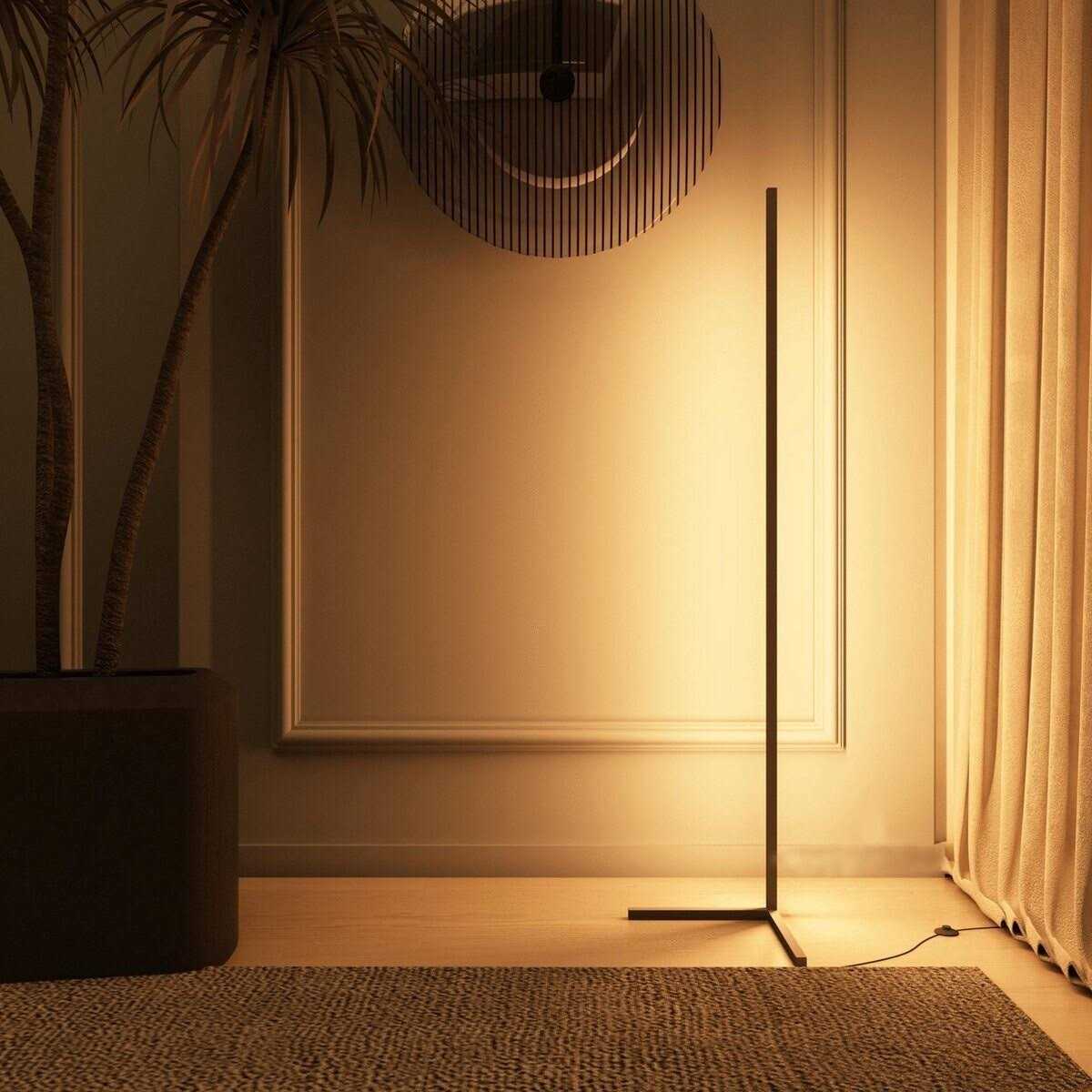 RGB LED Metal Corner Floor Lamp - Image 5