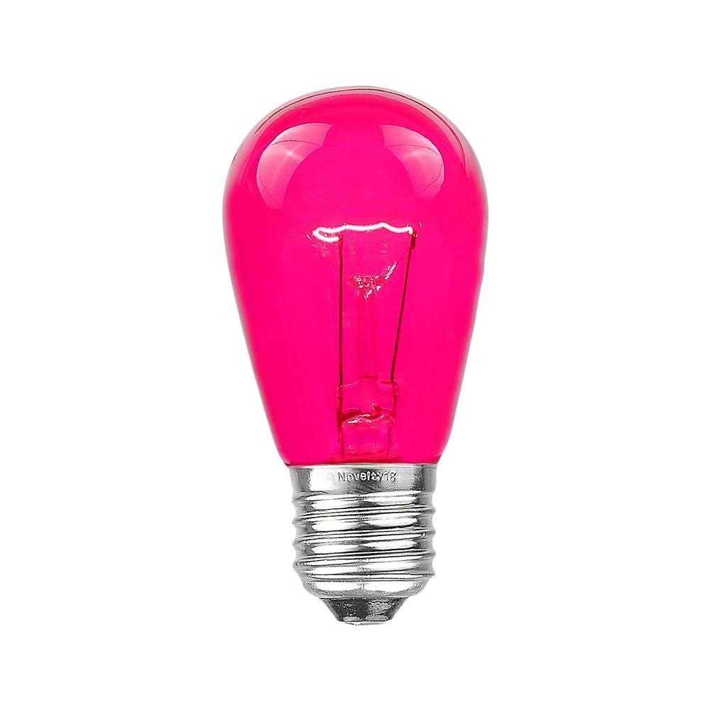 Wintergreen Lighting S14 Colored Party Bulbs, Red