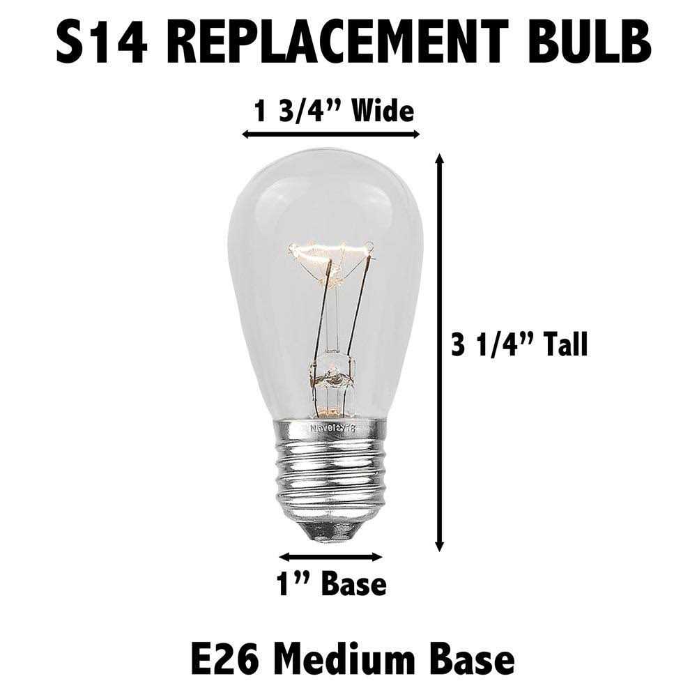 Wintergreen Lighting S14 Colored Party Bulbs, Red - Image 3