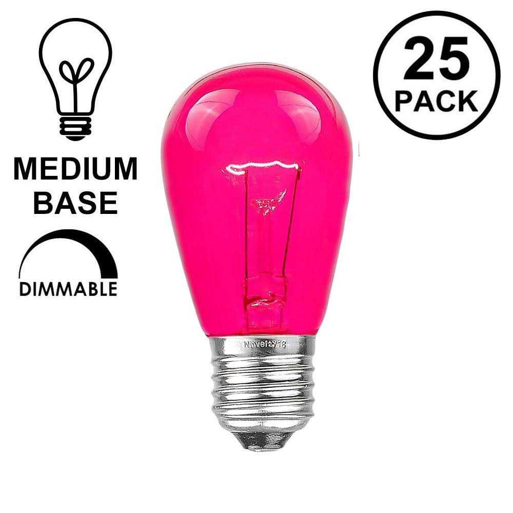 Wintergreen Lighting S14 Colored Party Bulbs, Red - Image 4