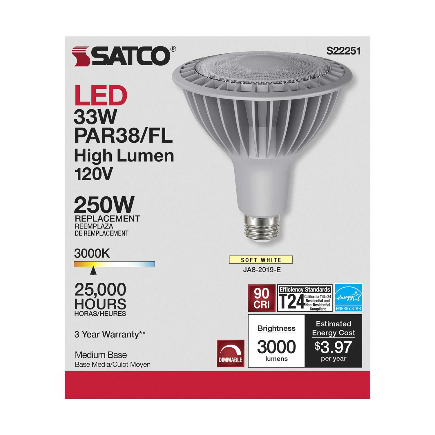 Satco 33W LED PAR38 - Image 5