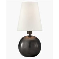 Visual Comfort Signature Tiny Terri Round Accent Lamp Linen