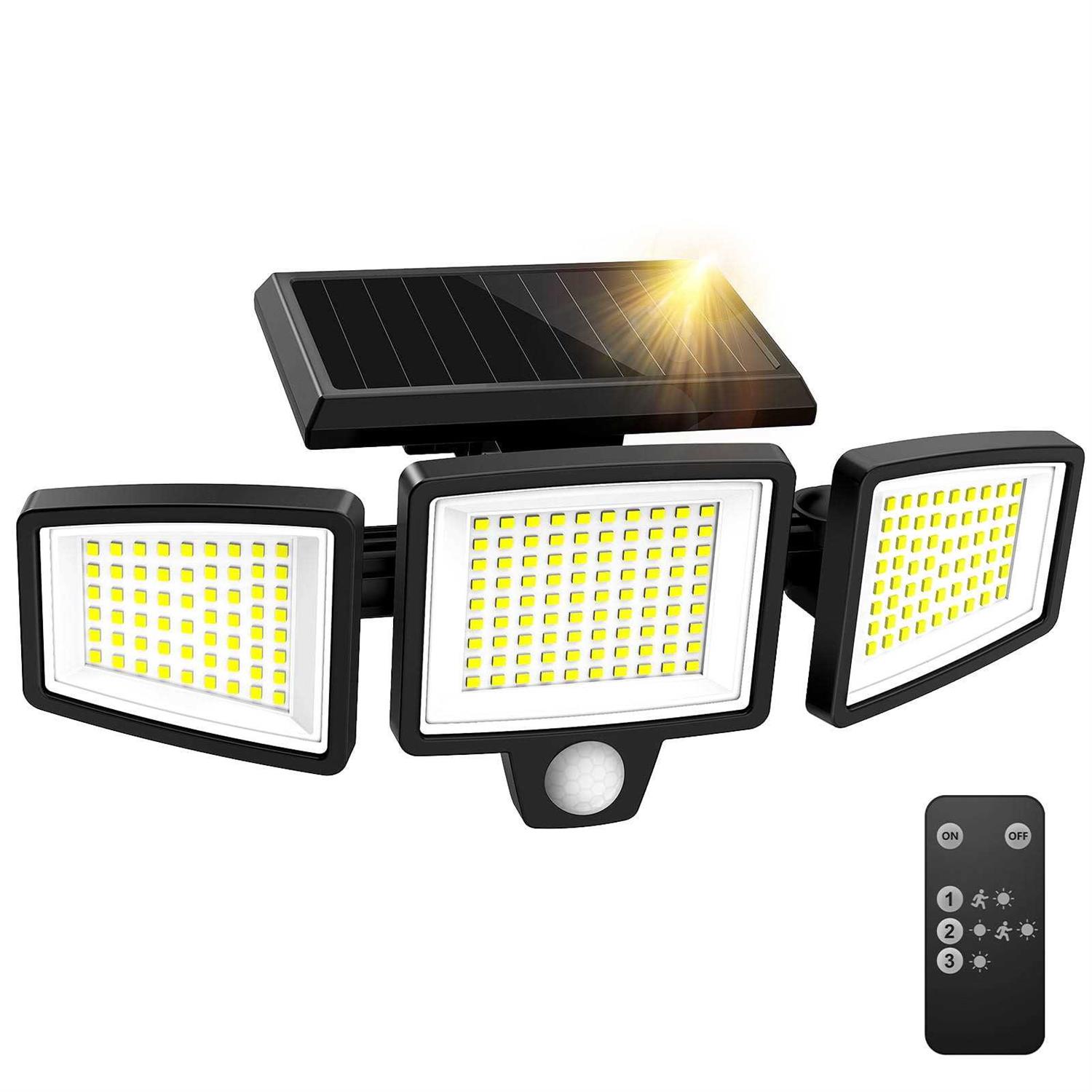 Szrsth Solar Lights Outdoor Waterproof Motion Sensor Security Lights with Wireless Remote Control - Image 3