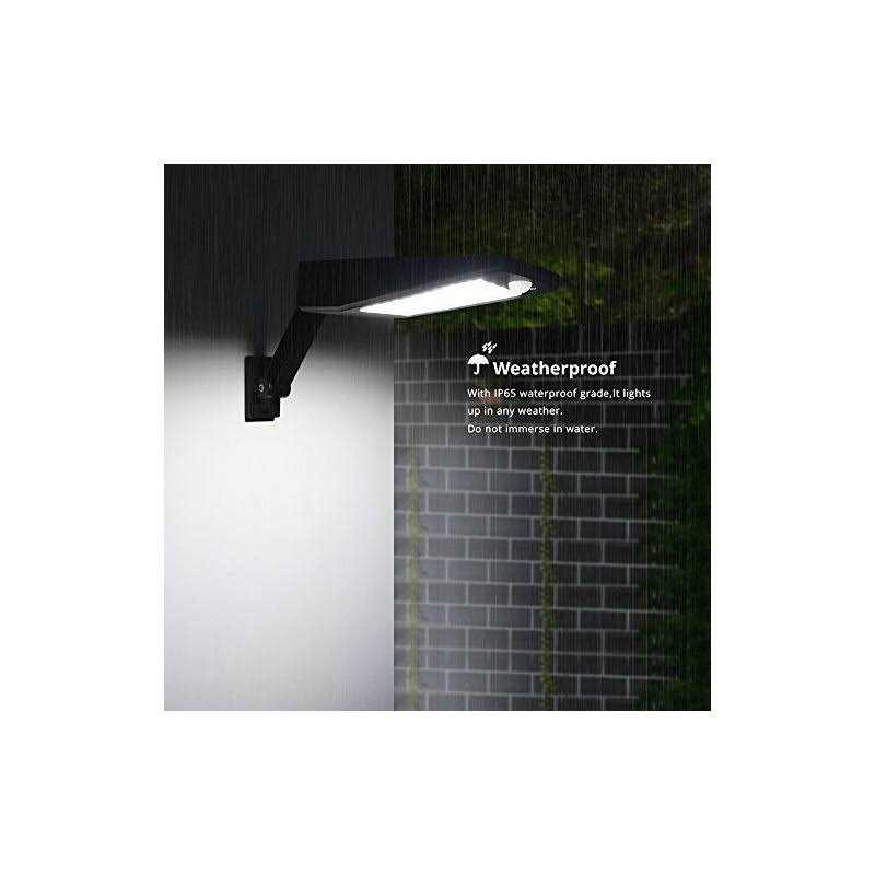 Solar Lights Outdoor 48LEDs 900LM IP65 Waterproof High Lumen Solar Lights 4 Modes Emergency Light with PIR Motion Sensor - Image 3