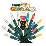 Sylvania 100 Light Stay-Lit LED 6 Function Traditional Glass Look Bulb Set V44900-88