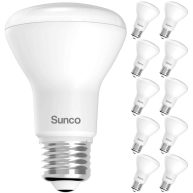 Sunco Lighting 10 Pack Br20 LED Dimmable Flood Light