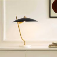 Safavieh Studio 16 in. Modern Brass Gold Metal Table Lamp