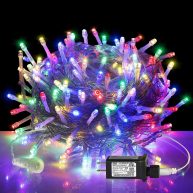 weillsnow 66FT 200 Led Christmas Lights Connectable Plug in 8 Twinkle Modes Outdoor Indoor Lights for Christmas Tree Party Wedding Garden