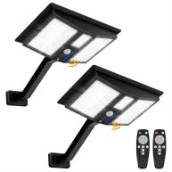 Solar Barn Lights Outdoor,138LEDs Solar Powered Shed Light with Motion Sensor&4 Lighting Modes Wall Mount Waterproof High Brightness Security