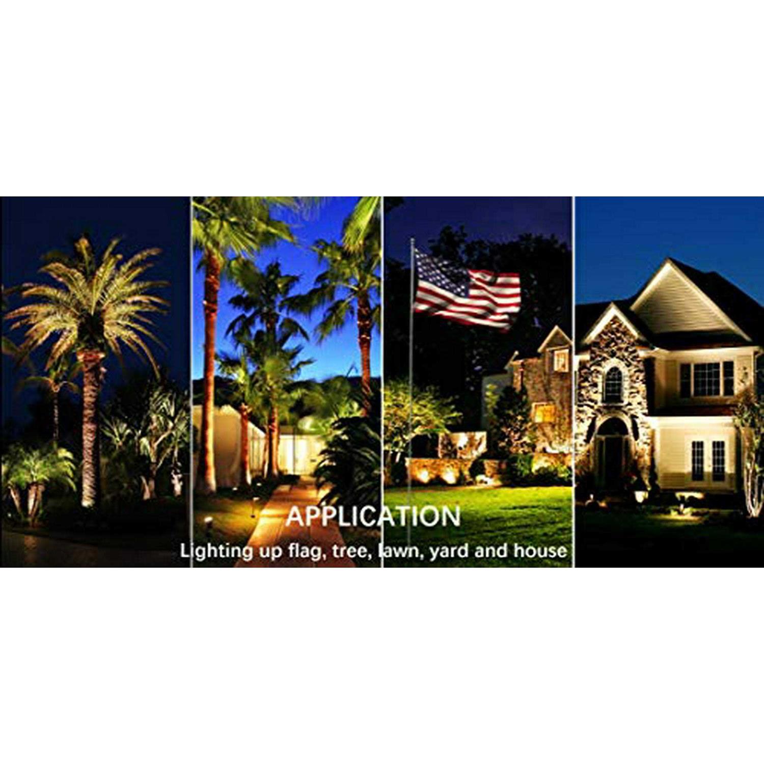 TOVEENEN LED Landscape Lights 10Watt 1000lm Flag Light Tree Lights with Plug Weatherproof Outdoor Decorations Lighting - Image 3