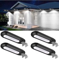 ROSHWEY Solar Gutter Lights 200LM 18 LED Gutter Solar Lights Outdoor Waterproof