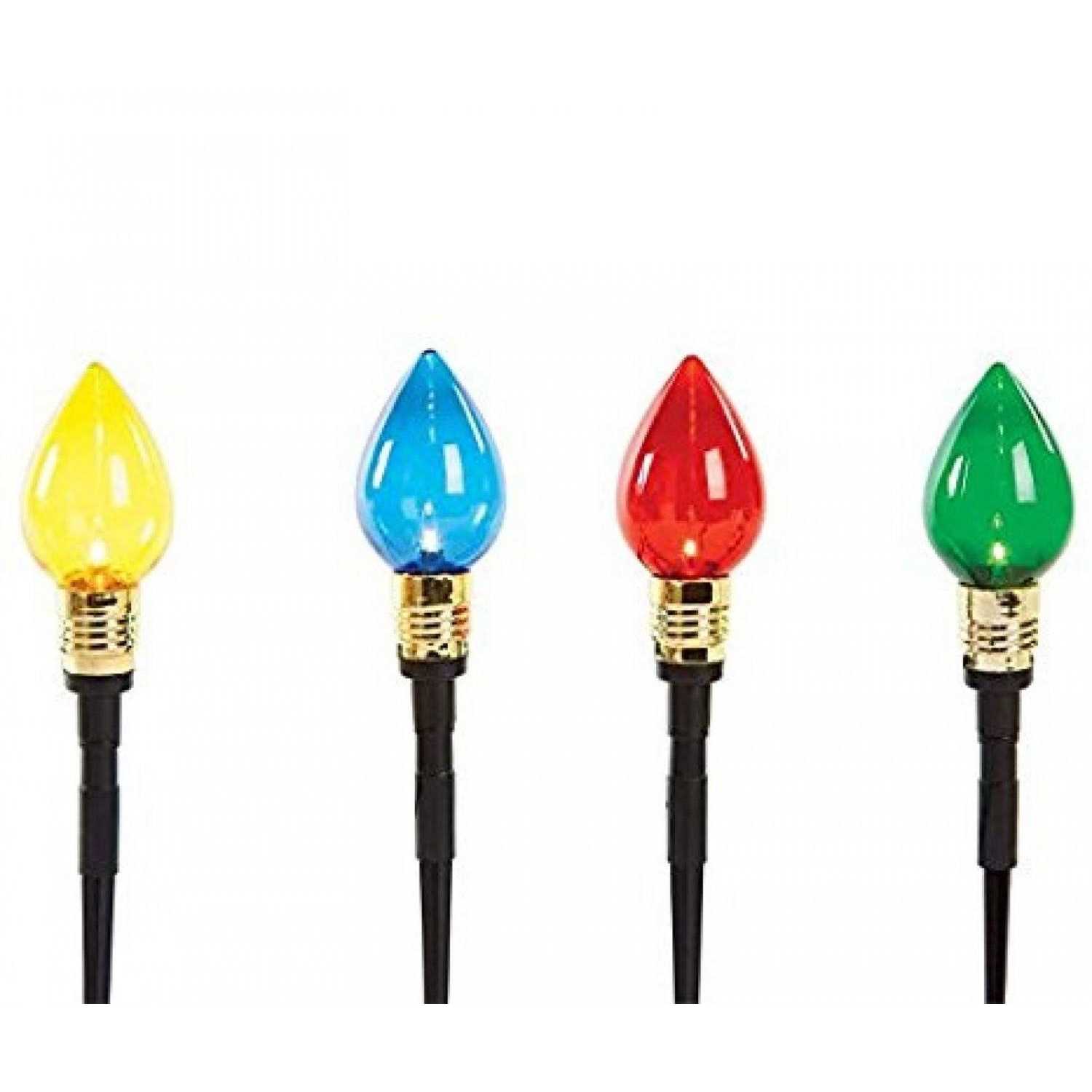 Winter Wonder Lane Multi-Color Light Bulb Pathway Markers - Image 2