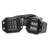 Rough Country 70803BL 2-inch Flush Mount Black Series Cree LED Square Lights